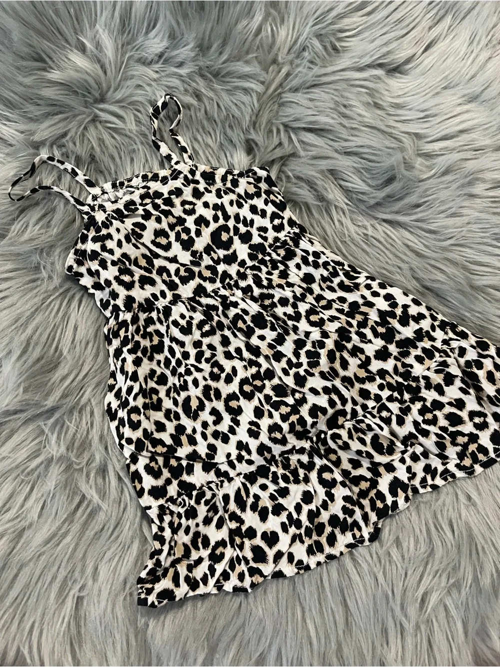 Old Navy Leopard Print Tiered Sundress 12-18 Months Rayon Item #2777